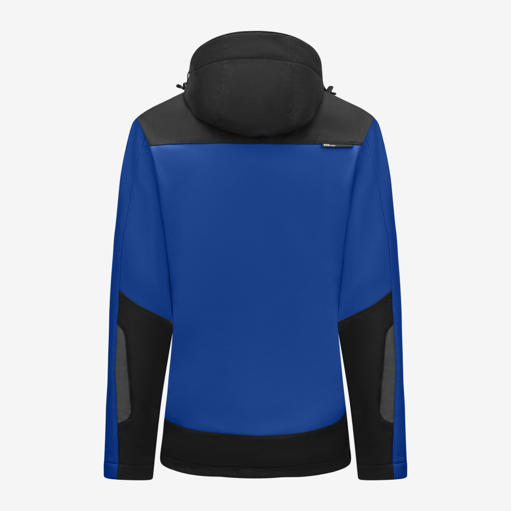 FHB JULIA Softshell-Jacke Damen, royalblau-schwarz, Gr. XS