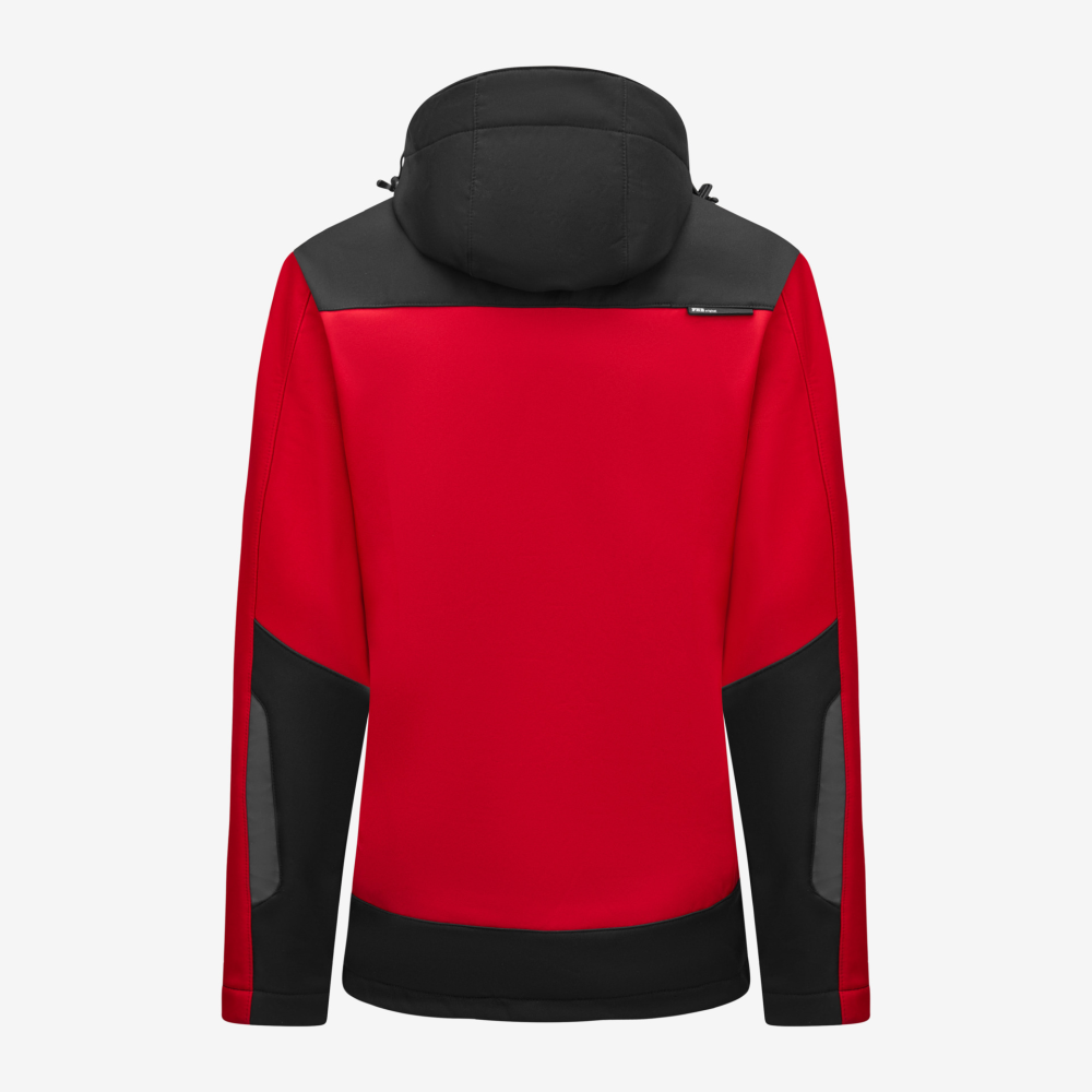 FHB JULIA Softshell-Jacke Damen, rot-schwarz, Gr. 2XL