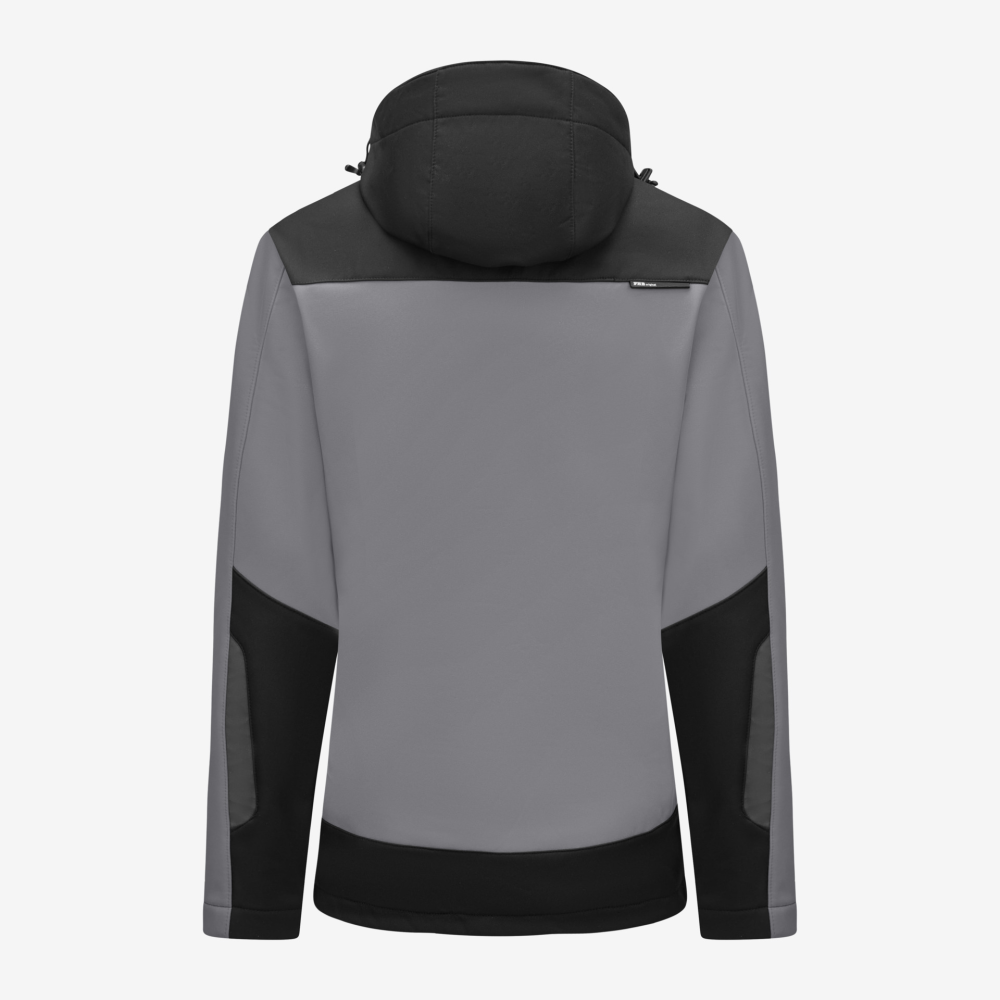 FHB JULIA Softshell-Jacke Damen, grau-schwarz, Gr. 2XL