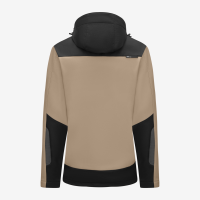 FHB JULIA Softshell-Jacke Damen, beige-schwarz, Gr. M