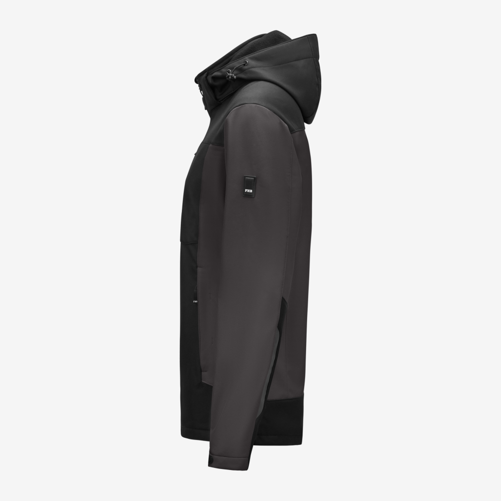 FHB JULIA Softshell-Jacke Damen, anthrazit-schwarz, Gr. XL