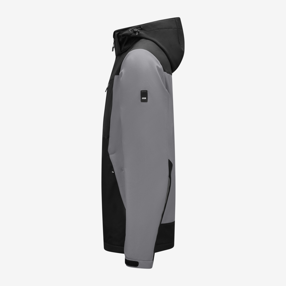 FHB JANNIK Softshelljacke, grau-schwarz, Gr. L