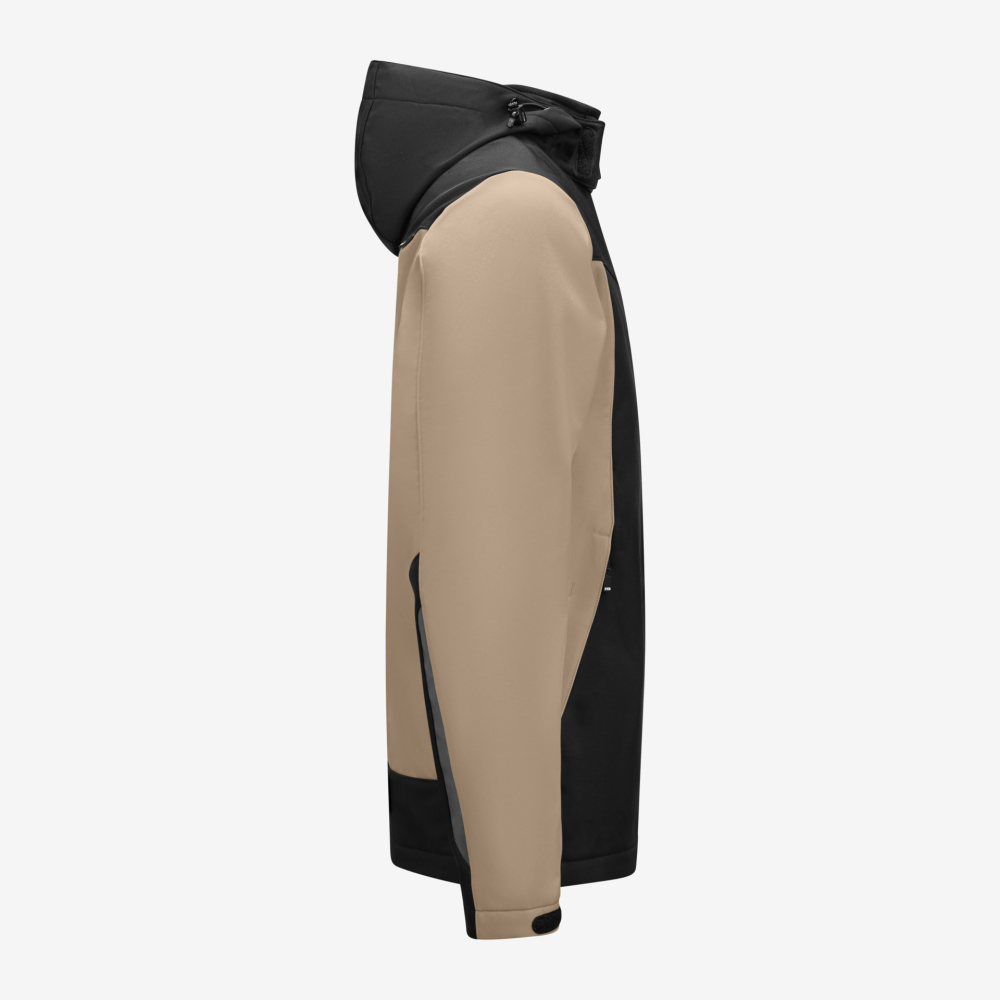 FHB JANNIK Softshelljacke, beige-schwarz, Gr. 5XL