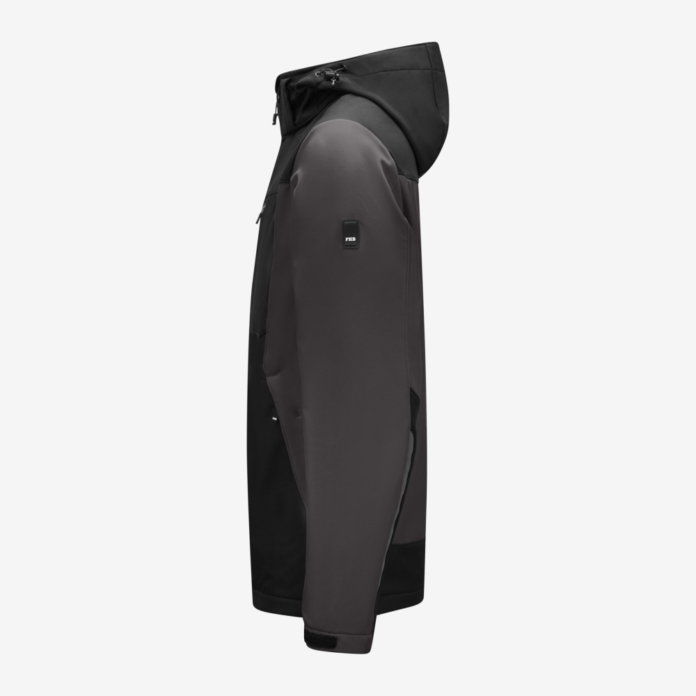 FHB JANNIK Softshelljacke, anthrazit-schwarz, Gr. 5XL
