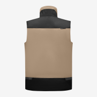 FHB HAUKE Arbeitsweste, beige-schwarz, Gr. M