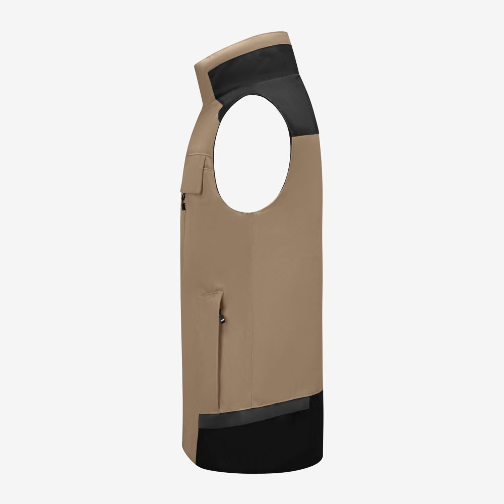 FHB HAUKE Arbeitsweste, beige-schwarz, Gr. M
