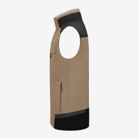 FHB HAUKE Arbeitsweste, beige-schwarz, Gr. M