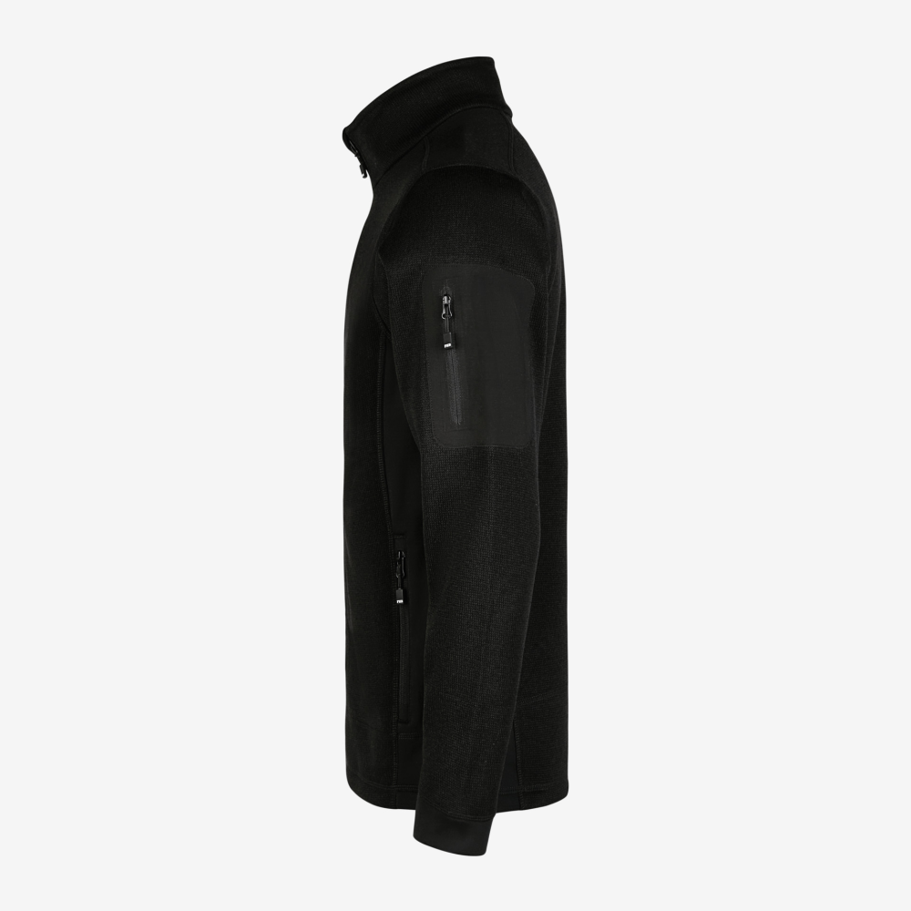 FHB CHRISTOPH Strick-Fleece-Jacke, schwarz, Gr. 5XL