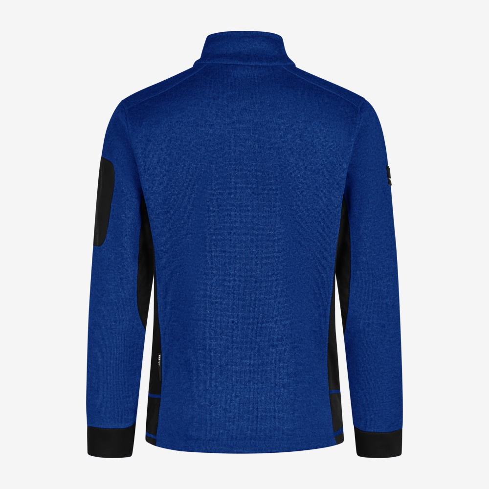 FHB CHRISTOPH Strick-Fleece-Jacke, royalblau-schwarz, Gr. 4XL