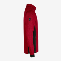 FHB CHRISTOPH Strick-Fleece-Jacke, rot-schwarz, Gr. 2XL