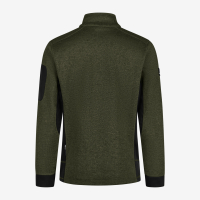 FHB CHRISTOPH Strick-Fleece-Jacke, oliv-schwarz, Gr. M