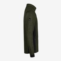 FHB CHRISTOPH Strick-Fleece-Jacke, oliv-schwarz, Gr. M