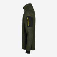 FHB CHRISTOPH Strick-Fleece-Jacke, oliv-schwarz, Gr. M