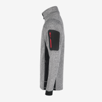 FHB CHRISTOPH Strick-Fleece-Jacke, grau-schwarz, Gr. S