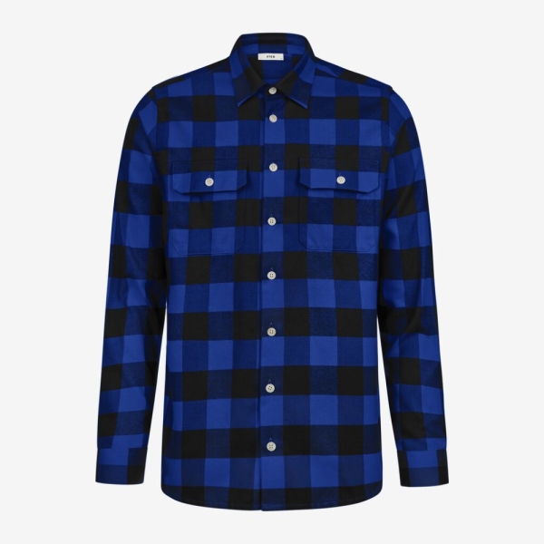 FHB HORST Arbeitshemd royalblau-schwarz