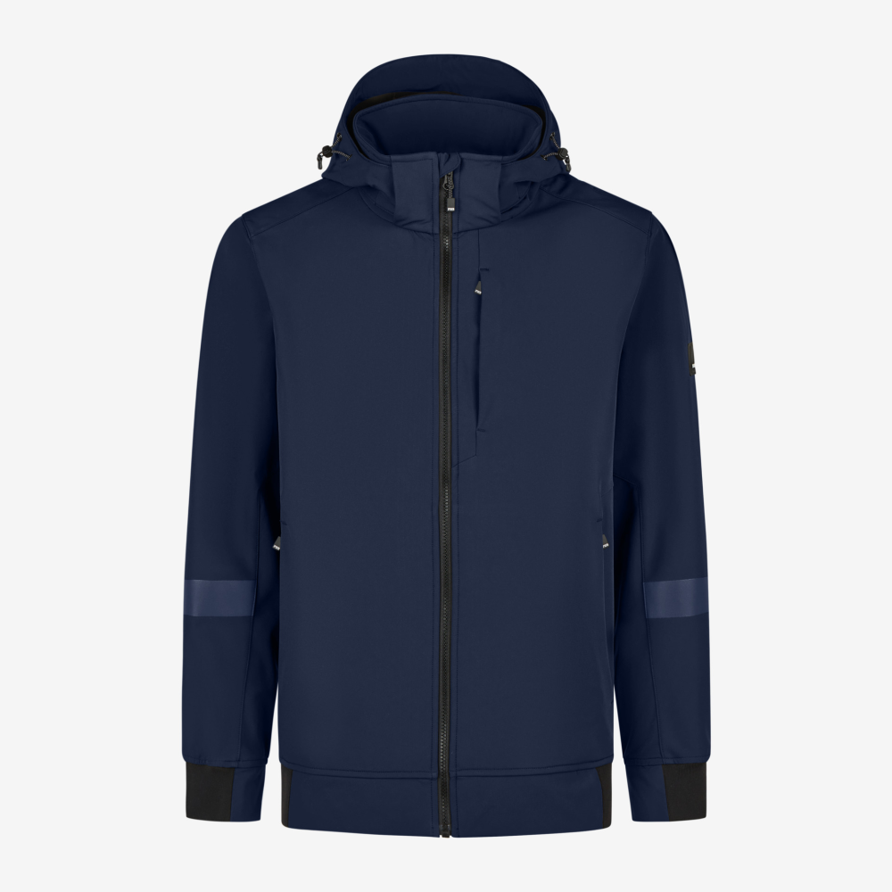 FHB FALKO Softshell-Jacke leicht und elastisch marine 2XL