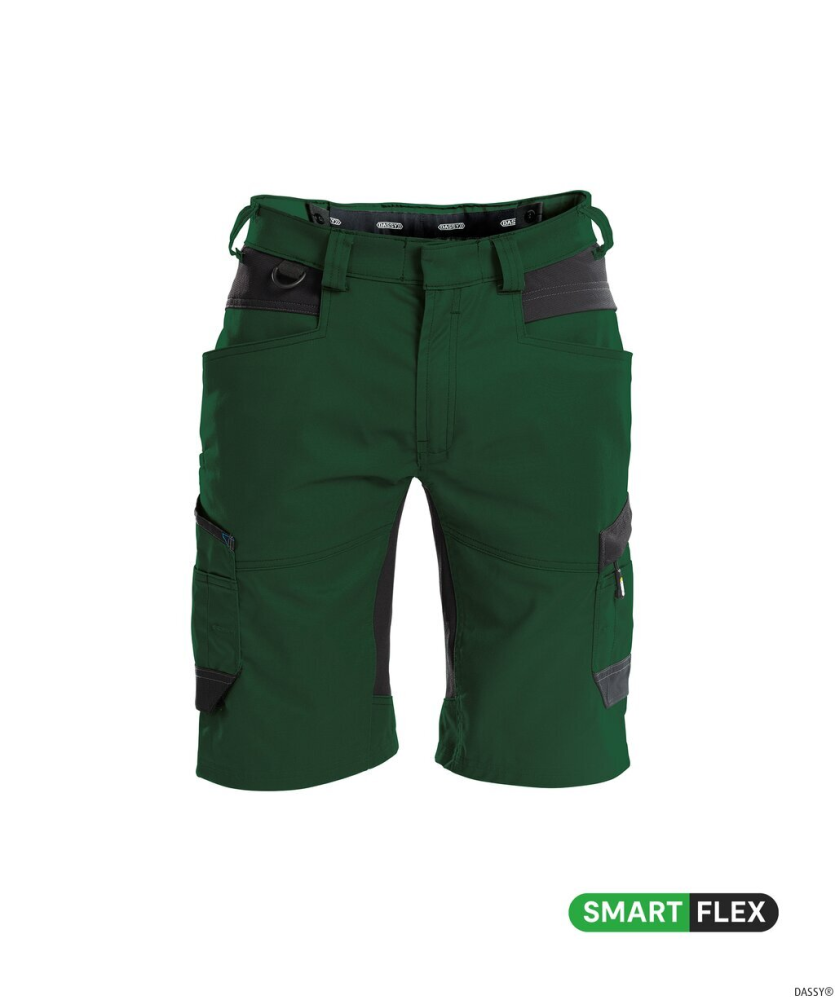 Dassy ® Axis, Stretch-Arbeitsshorts, Flaschengrün/schwarz, 52