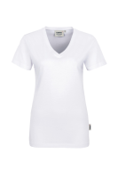 HAKRO Damen V-Shirt Classic, weiss