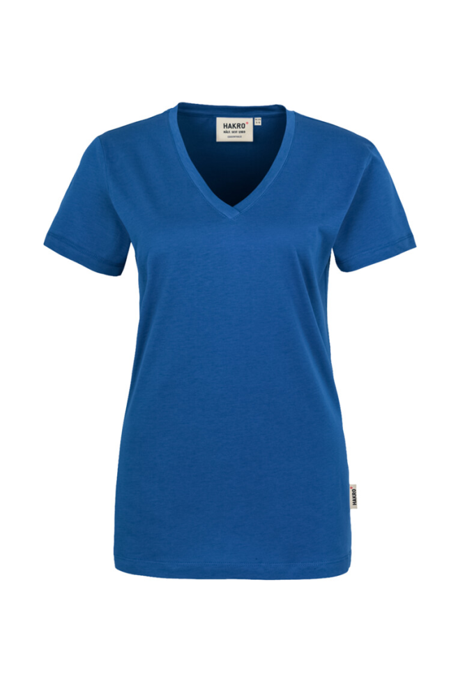 HAKRO Damen V-Shirt Classic, royalblau