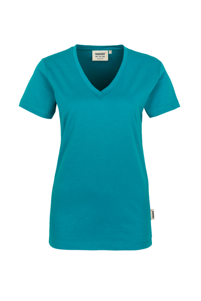 HAKRO Damen V-Shirt Classic, smaragd