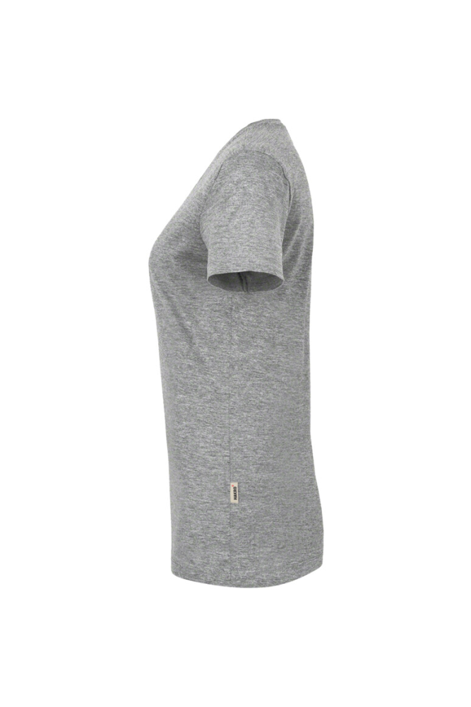 HAKRO Damen V-Shirt Classic, grau meliert