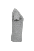 HAKRO Damen V-Shirt Classic, grau meliert