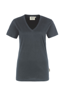 HAKRO Damen V-Shirt Classic, anthrazit