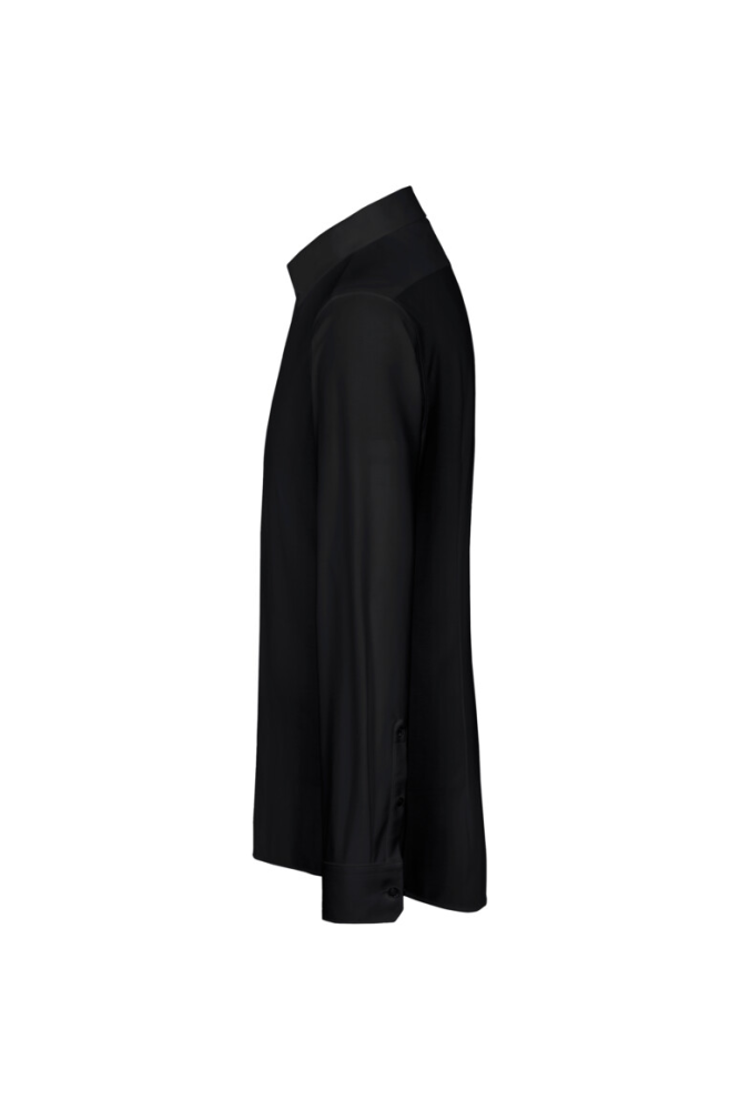 HAKRO Hemd Natural Stretch Regular, schwarz