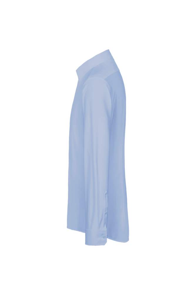 HAKRO Hemd Natural Stretch Regular, ozeanblau