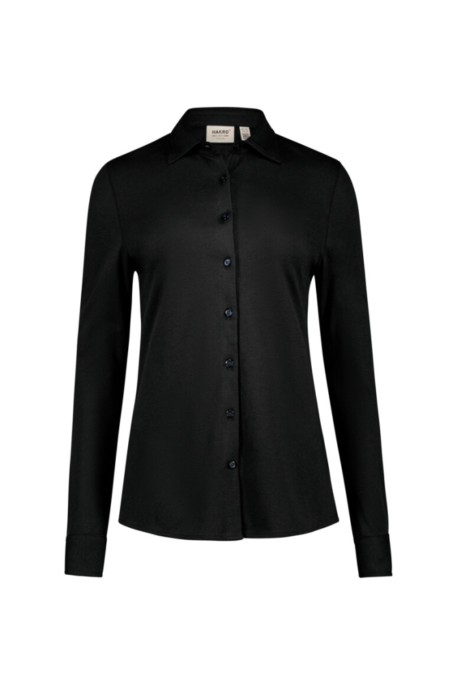 HAKRO COTTON TEC® Bluse, schwarz
