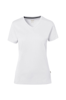 HAKRO COTTON TEC® Damen V-Shirt, weiß