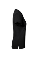 HAKRO COTTON TEC® Damen V-Shirt, schwarz