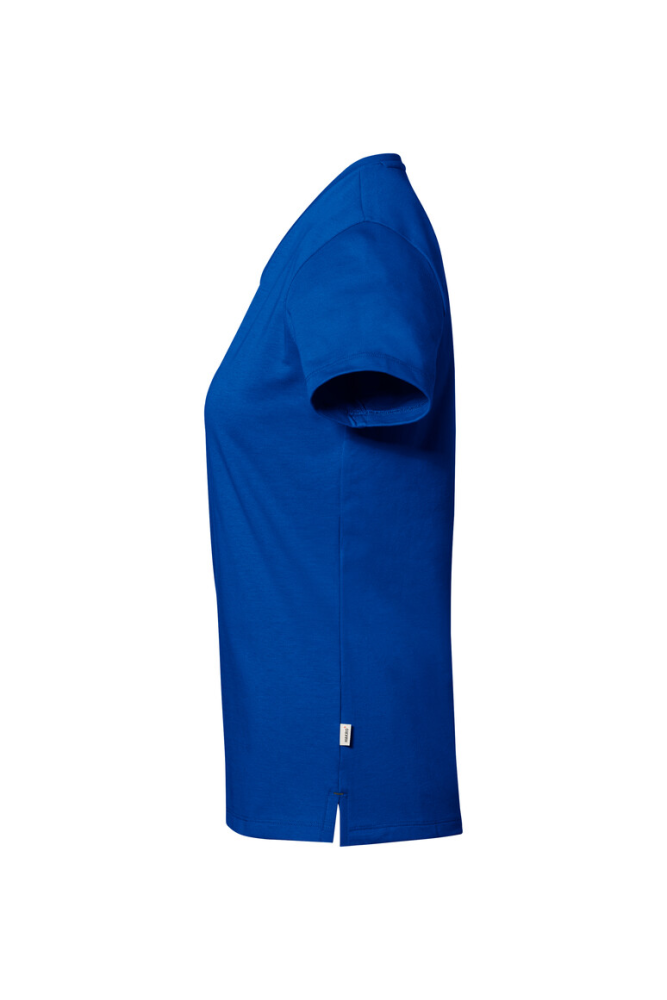 HAKRO COTTON TEC® Damen V-Shirt, royalblau