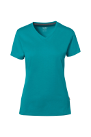 HAKRO COTTON TEC® Damen V-Shirt, smaragd