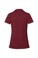 HAKRO COTTON TEC® Damen V-Shirt, weinrot