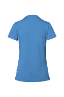 HAKRO COTTON TEC® Damen V-Shirt, malibublau