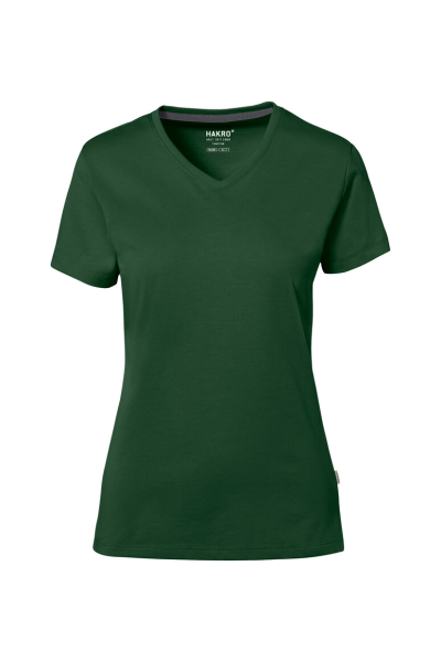 HAKRO COTTON TEC® Damen V-Shirt, tanne