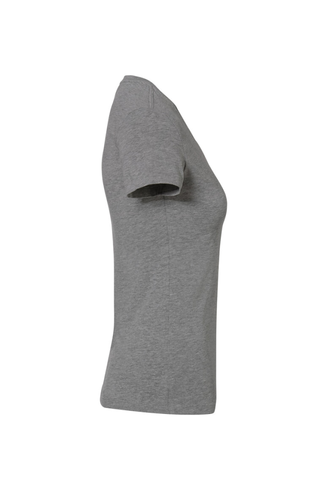 HAKRO Damen V-Shirt Stretch, grau meliert