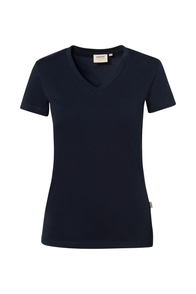 HAKRO Damen V-Shirt Stretch, tinte