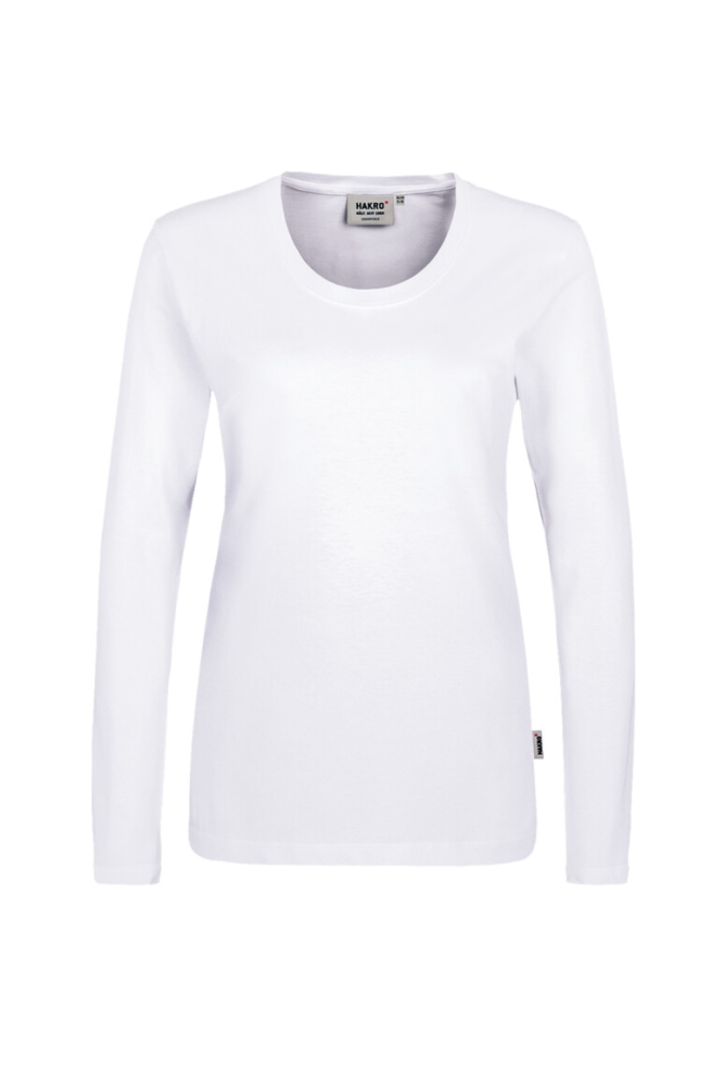 HAKRO Damen Longsleeve Classic, weiss, XL