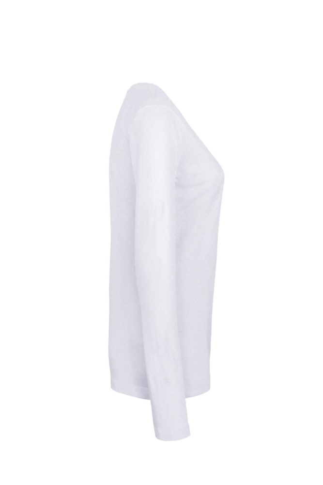 HAKRO Damen Longsleeve Classic, weiss, XL