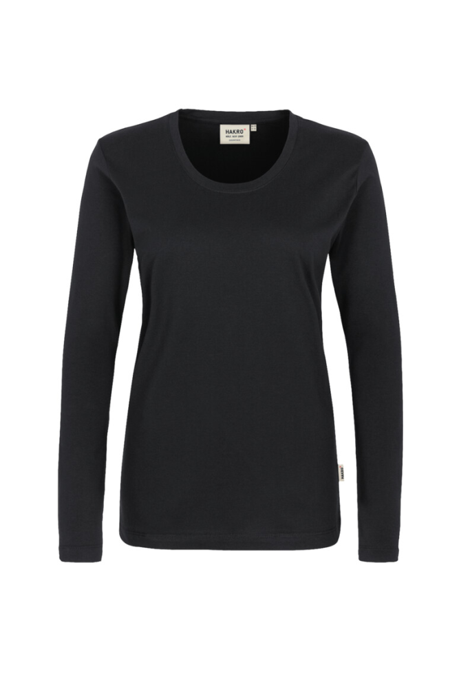 HAKRO Damen Longsleeve Classic, schwarz, XS