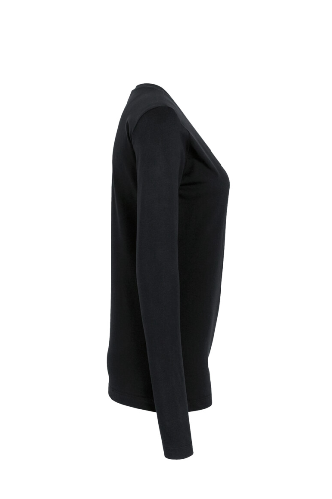 HAKRO Damen Longsleeve Classic, schwarz, XS