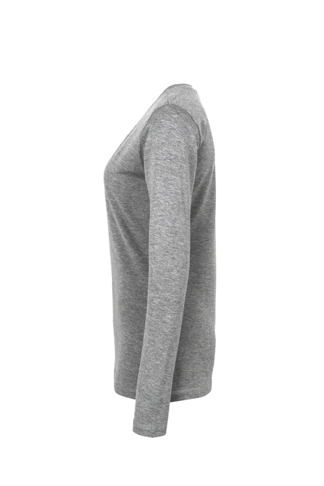 HAKRO Damen Longsleeve Classic, grau meliert, S