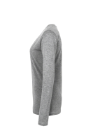 HAKRO Damen Longsleeve Classic, grau meliert, S