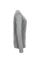 HAKRO Damen Longsleeve Classic, grau meliert, S