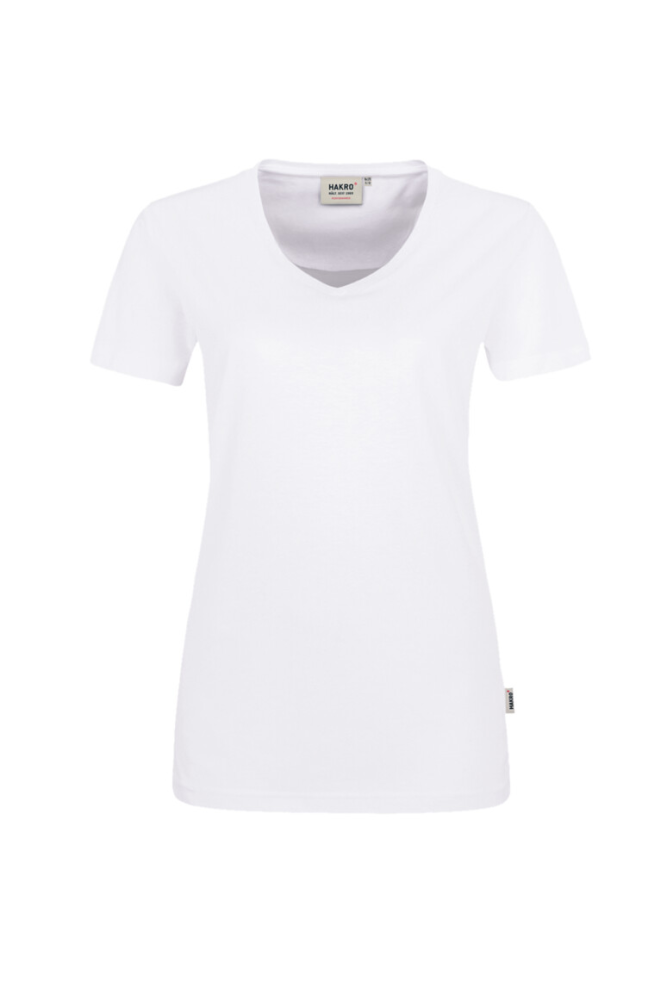 HAKRO Damen V-Shirt MIKRALINAR®, weiss