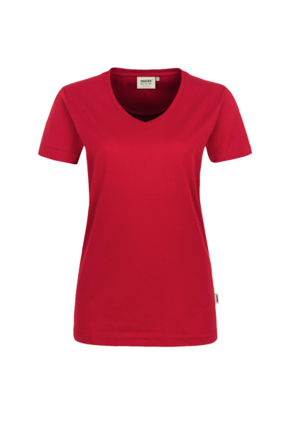HAKRO Damen V-Shirt MIKRALINAR®, rot