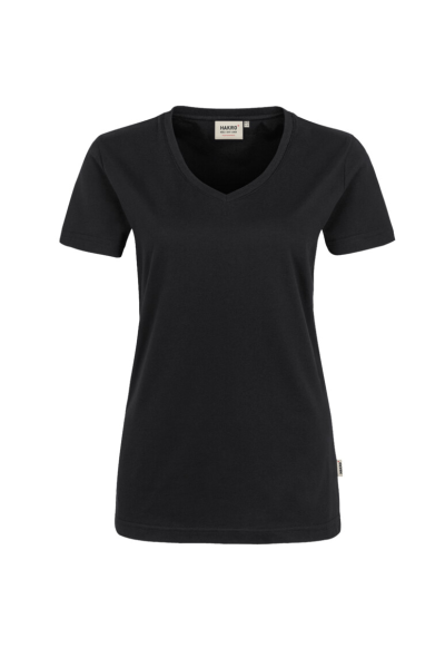 HAKRO Damen V-Shirt MIKRALINAR®, schwarz