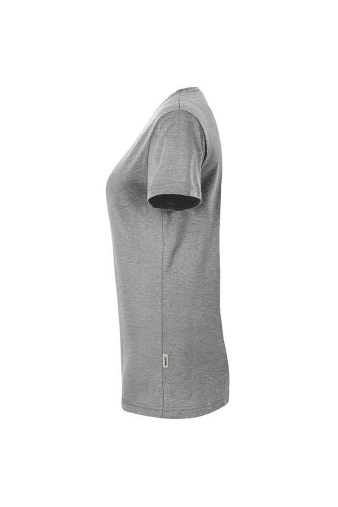 HAKRO Damen V-Shirt MIKRALINAR®, grau meliert